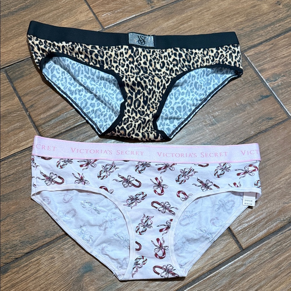 Victoria's Secret women Leopard and Bow Print Underwear Set